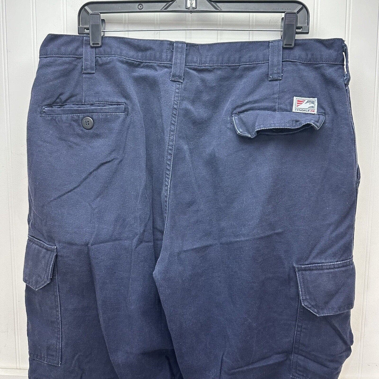 Tyndale FR Jeans Mens 38x30 Utility Cargo Fire Resistant CAT2 Blue Pant Tag40x32