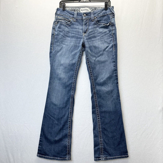 ARIAT Jeans Womens 30 Midrise Bootcut Blue Real Denim Western Cowboy *Flaw