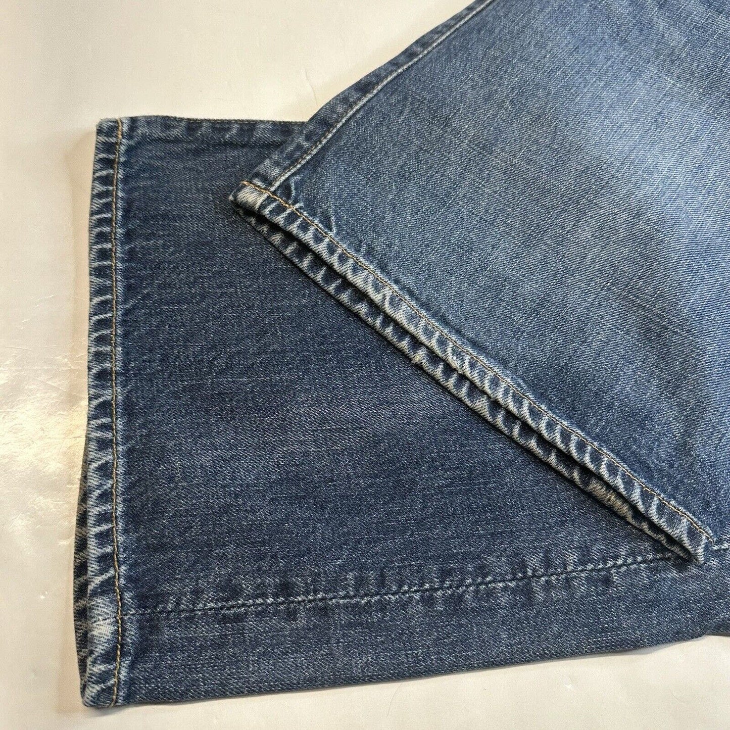 Gap 1969 Jeans Mens 35x30 Blue Loose Baggy Denim Medium Wash 100% Cotton *Short
