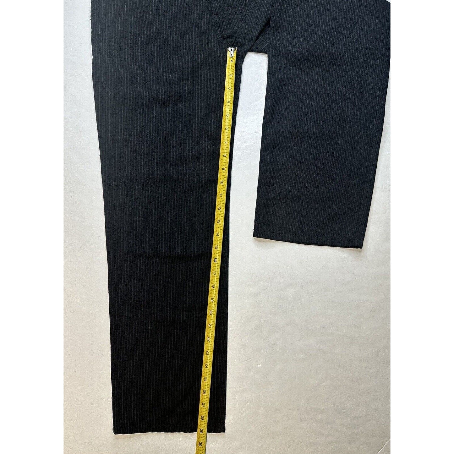 Billabong Pants 29 Straight Leg Trouser High Rise Black Pinstripe Preppy Y2K