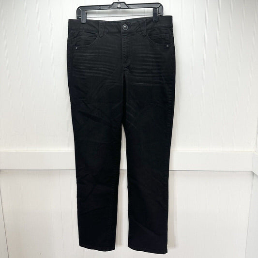 Democracy Jeans Womens 12 Straight Leg Ab Solution Black Stretch Denim *34"Waist