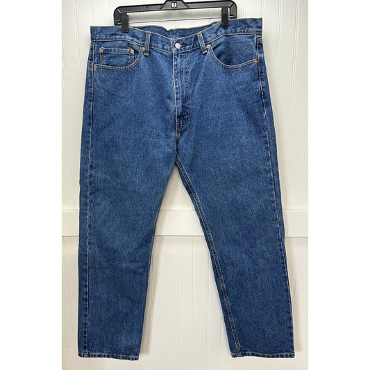 Levis Jeans Mens 40x32 Blue 505 Regular Straight American Work Medium Denim EUC