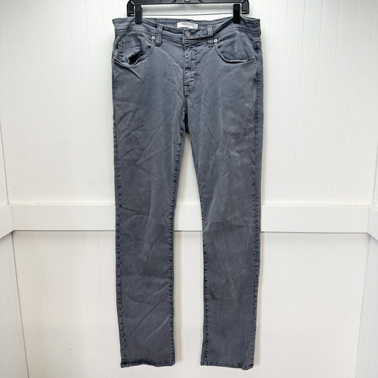 Fidelity Jeans Mens 33x35 Jimmy Slim Straight Gray Steel Denim Tencel Stretch
