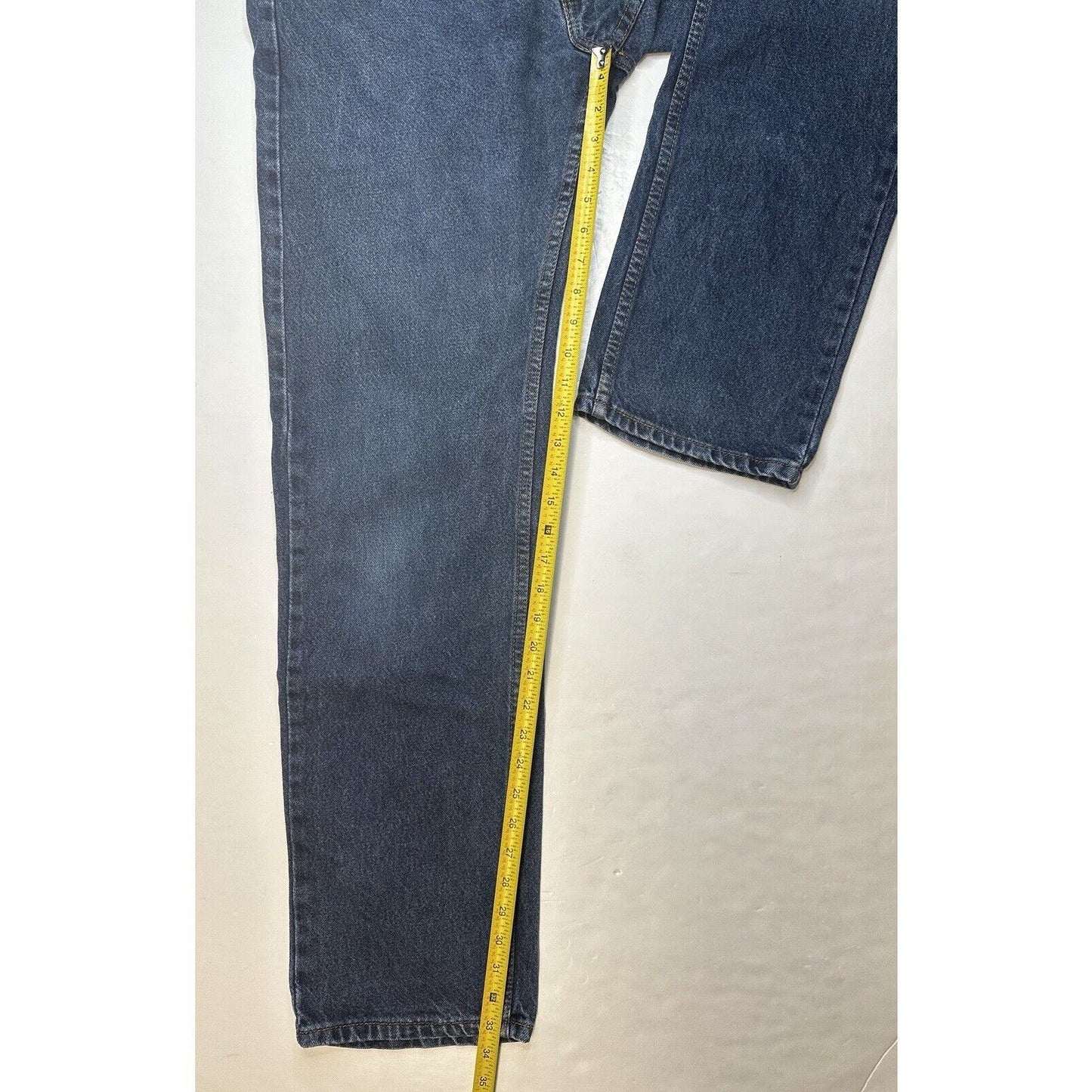Levis 505 Jeans Mens 34x34 Blue Straight Leg Denim Dark Wash 100% Cotton Classic