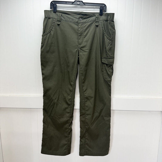 Duluth Trading Pants 14 Dry On The Fly Convertible Bootcut Green Hiking Roll Up