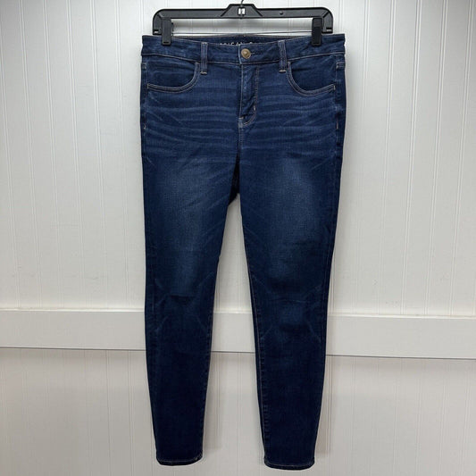 American Eagle Jeans Womens 10 Short Jegging Dream Stretch Blue Denim Dark Wash