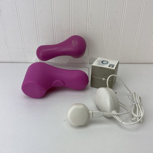 Genuine Clarisonic Mia 2 Pink Sonic Facial Cleansing Brush - New Head & Charger