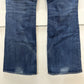 American Eagle Jeans 14 Artist Flare Midrise Blue Denim Distressed Womens Boho