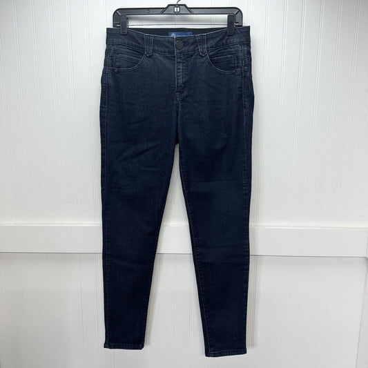 Democracy Jeans Womens 8 Skinny Ab Solution Midrise Blue Stretch Denim Dark Wash