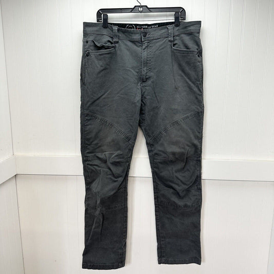 Wrangler Jeans Mens 38 ATG All Terrain Gear Gray Double Knee Work Pants *Mark