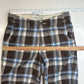 Abercrombie & Fitch Plaid Shorts Mens 32 Brown Preppy Button Fly Heavy Cotton