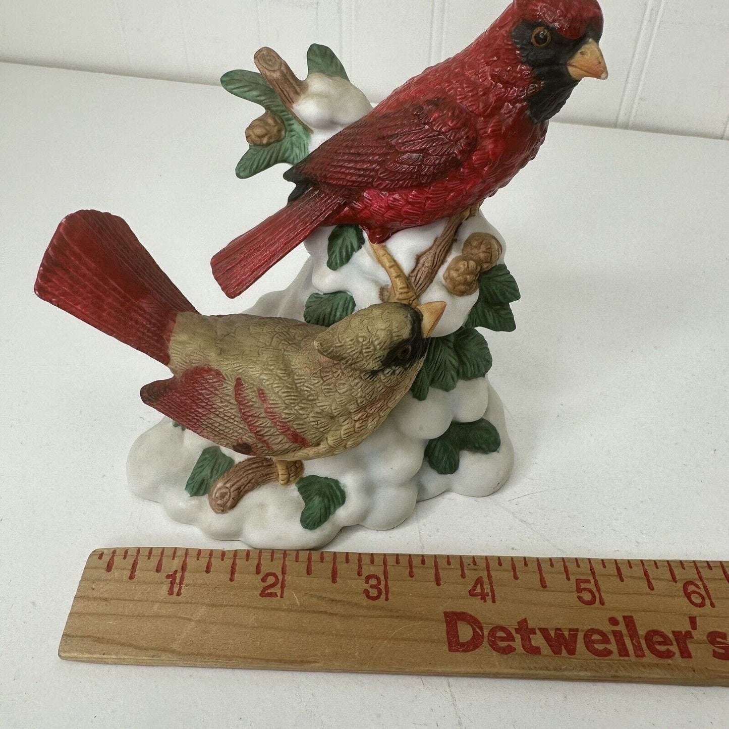 Home Interiors & Gifts Porcelain "CARDINAL GATHERING" Bird Figurine - 51016-98