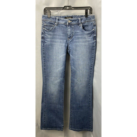 White House Black Market Blanc Boot Leg Sz 6 Women Midrise Denim Blue Jeans WHBM