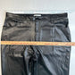 Abercrombie Fitch Ankle Straight Ultra Hi-Rise Faux Leather Pant 35/20 Black EUC
