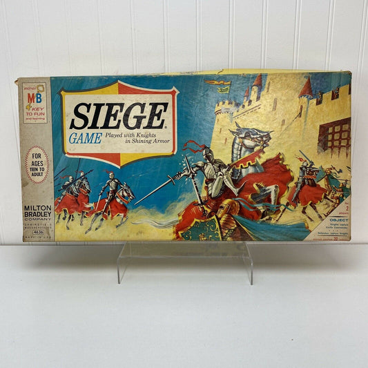 Siege Board Game Vintage 1966 Strategy Knights in Shining Armor Milton Bradley