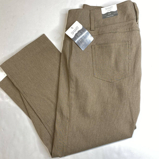 Maurices Smart Capri Pants Womens 9/10 Midrise Tan Brown Neutral Cropped NWT