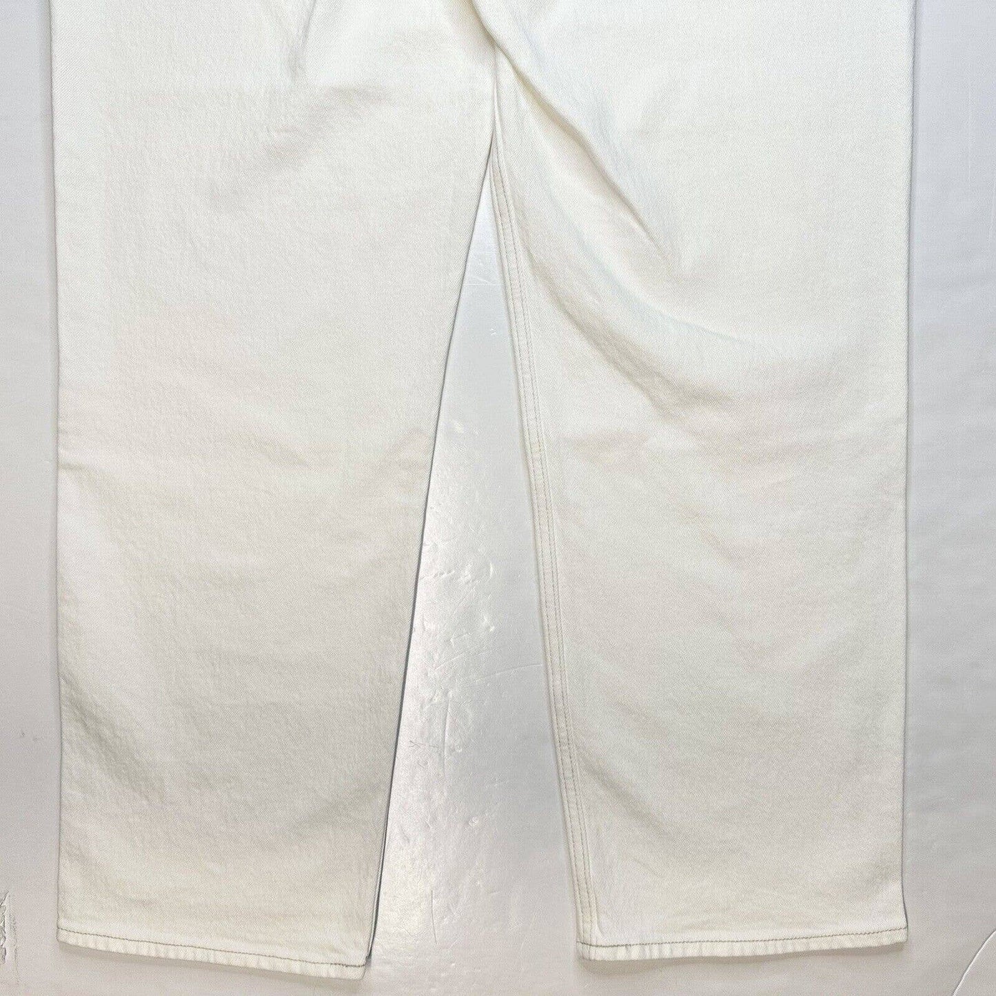 Abercrombie Fitch 90s Straight Ultra High Rise Jeans 34/18 Cream Crossover NEW
