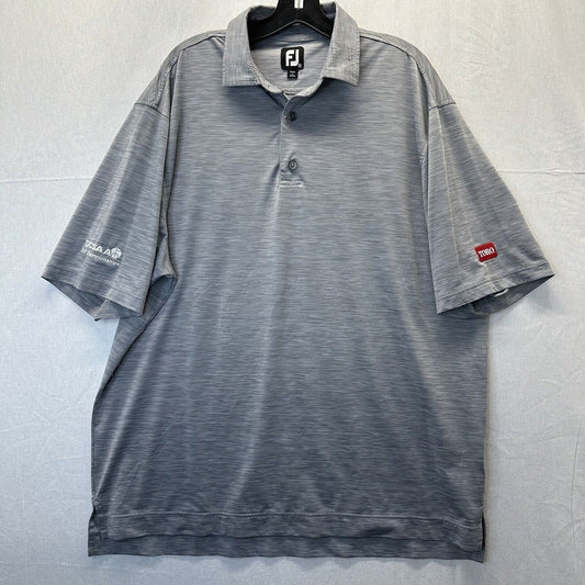 Foot Joy Shirt Mens XL Polo Gray Short Sleeve Embroidered Logo Golf Preppy FJ