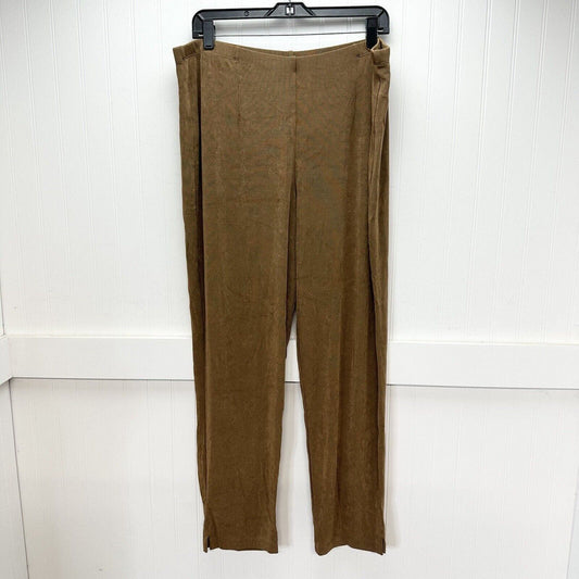 Chicos Pants 3 US 16 XL Travelers Slinky Knit Ankle Brown Stretch Coastal Womens