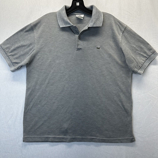 Lacoste Shirt 6 Mens XL Polo Gray Short Sleeve Embroidered Logo Golf Preppy