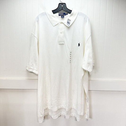 Polo Ralph Lauren Shirt Mens 4XB Big White Short Sleeve 100% Cotton Pony NEW