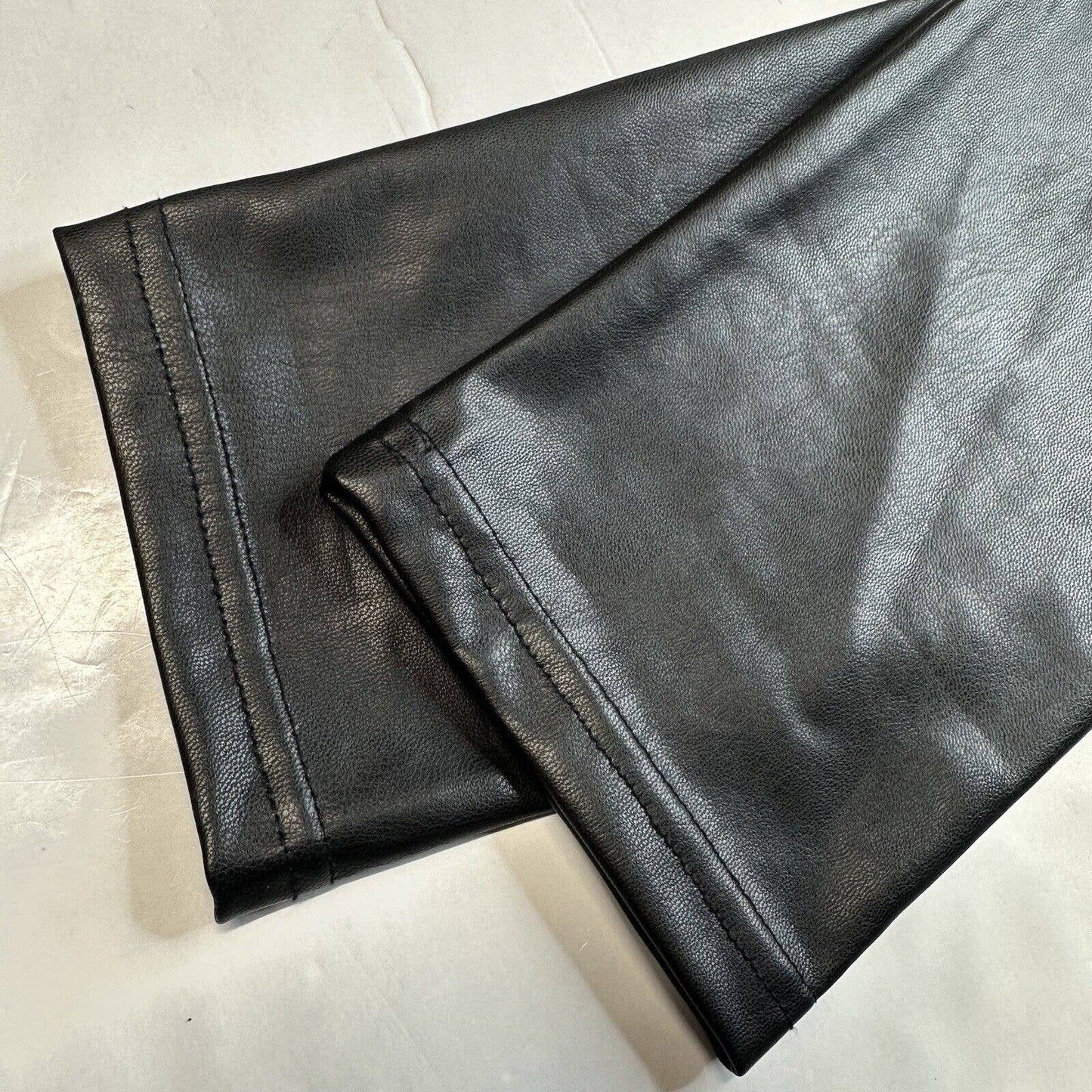 Bagatelle Faux Leather Leggings Medium High Rise Black Pull On Coated Pants EUC