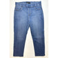 Liverpool Capri Jeans Womens 16/33 Pull On High Rise Stretch Blue Denim Plus