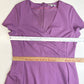 Boden Ponte Knit Dress (US 14/UK 18) Purple Lined Fit Flare Short Sleeve EUC