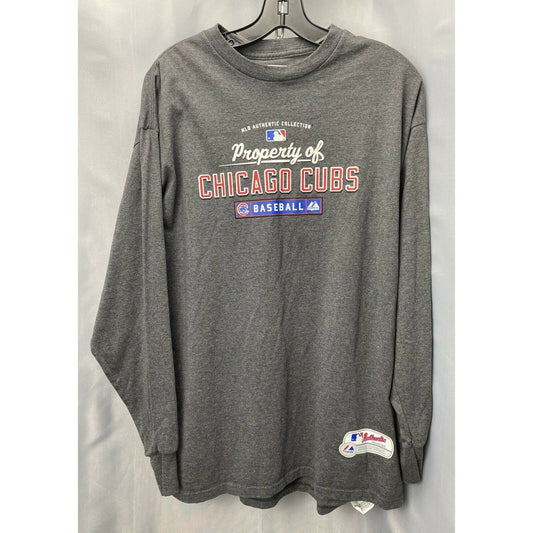 Chicago Cubs Shirt XL Majestic MLB Authentic Collection Baseball Long Sleeve