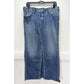 Silver Adele Denim Maxi Skirt Women 32 (34"Waist) Blue Jean Distressed Back Slit