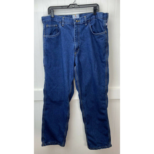 Tyndale Broken-In Relaxed Flame Resistant Utility Jeans Sz 38x30 CAT2 Blue Denim