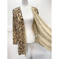 Chicos Leopard Open Front Cardigan 2 (Large) Brown Animal Print Lightweight Mesh