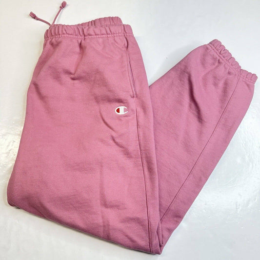 Champion Reverse Weave SweatPants Women 2XL Pink Pull On Lounge Embroidered Logo