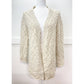 J.Jill Chunky Knit Cardigan Sz Small Beige Wool/Alpaca Blend Open Front Sweater