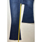 Paige High Rise Bell Canyon Flare Jeans Womens 33 Stretch Blue Denim Dark Wash