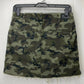 Dear John Camo Mini Skirt Sz 26 Women Green Camouflage Denim Jean Raw Hem Stripe