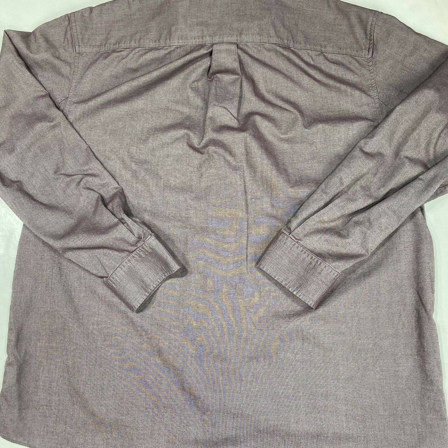 Duluth Trading Button Up Shirt Sz Large Mens Long Sleeve Casual Dress Burgundy