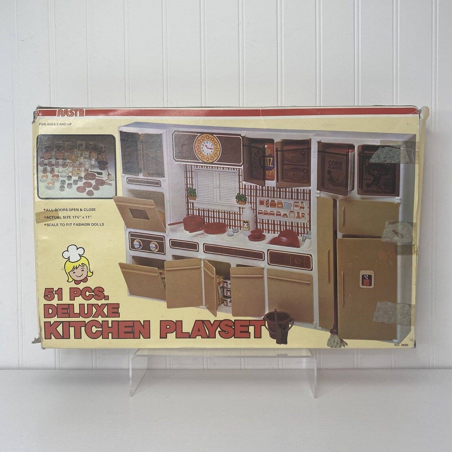 Vintage Nasta Brand Deluxe Kitchen Set 51pcs! Fashion Doll House Play Set