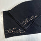 J.Jill Corduroy Jeans Womens 14 (33"Waist) Black High Rise Embroidered Flowers