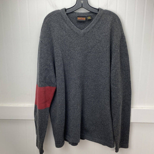 Oxford & Fulham Sweater Mens XL Xlarge Gray Lambswool Blend Pullover Long Sleeve