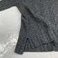 American Eagle Chunky Knit Sweater Sz Small Gray Cold Shoulder Long Sleeve Top