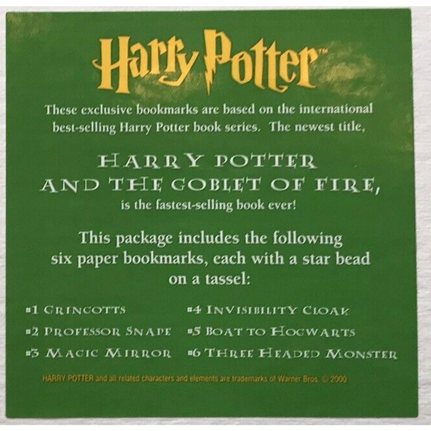 Harry Potter And The Sorcerer’s Stone *Invisibility Cloak* Scholastic Bookmark