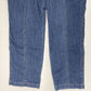 Lane Bryant Straight Leg Chambray Pants 14 High Rise Belted Lyocell Blend Jeans