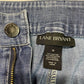 Lane Bryant Straight Leg Chambray Pants 14 High Rise Belted Lyocell Blend Jeans