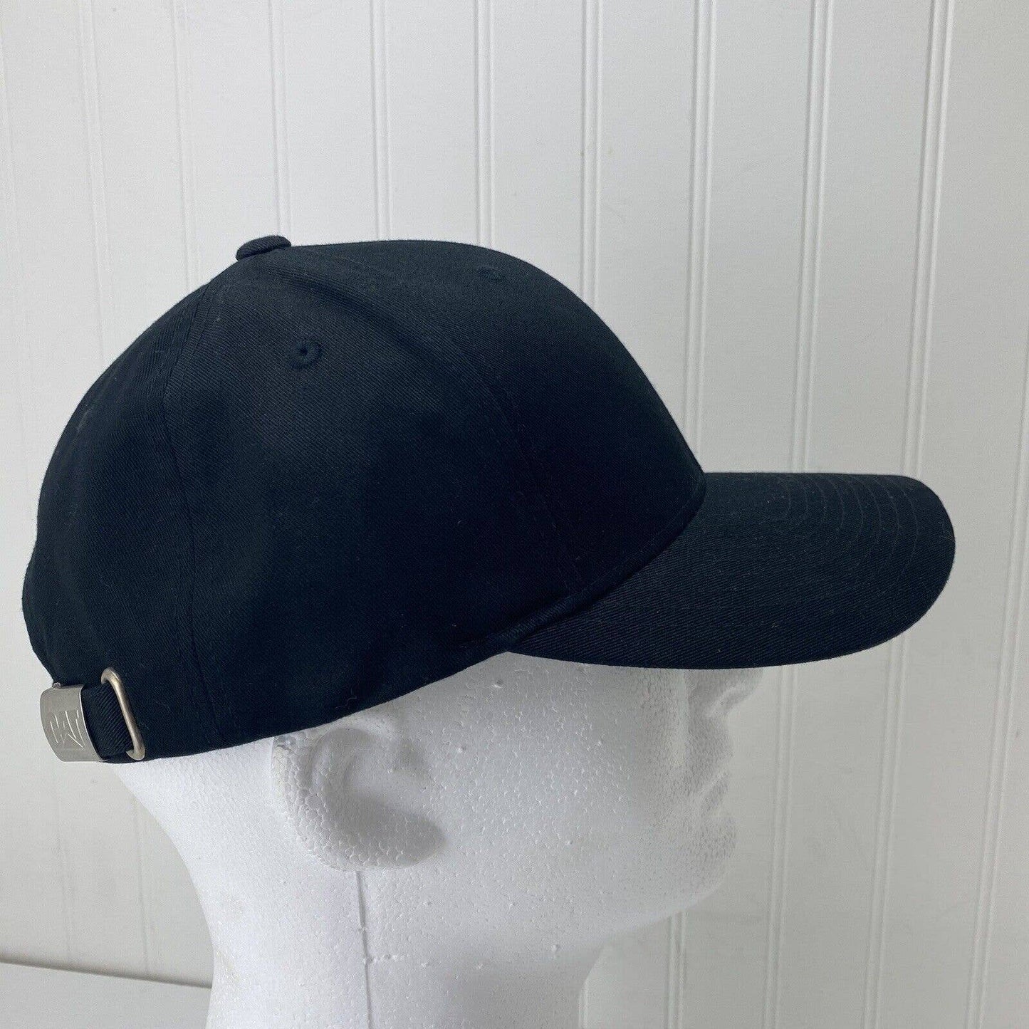 CATERPILLAR Diesel Black 6 Panel Adjustable Hat Gray Embroidered CAT Side Logo