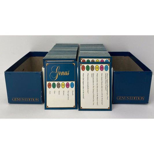 Trivial Pursuit 2 Boxes Replacement Cards of Original Master Game Genus Edition