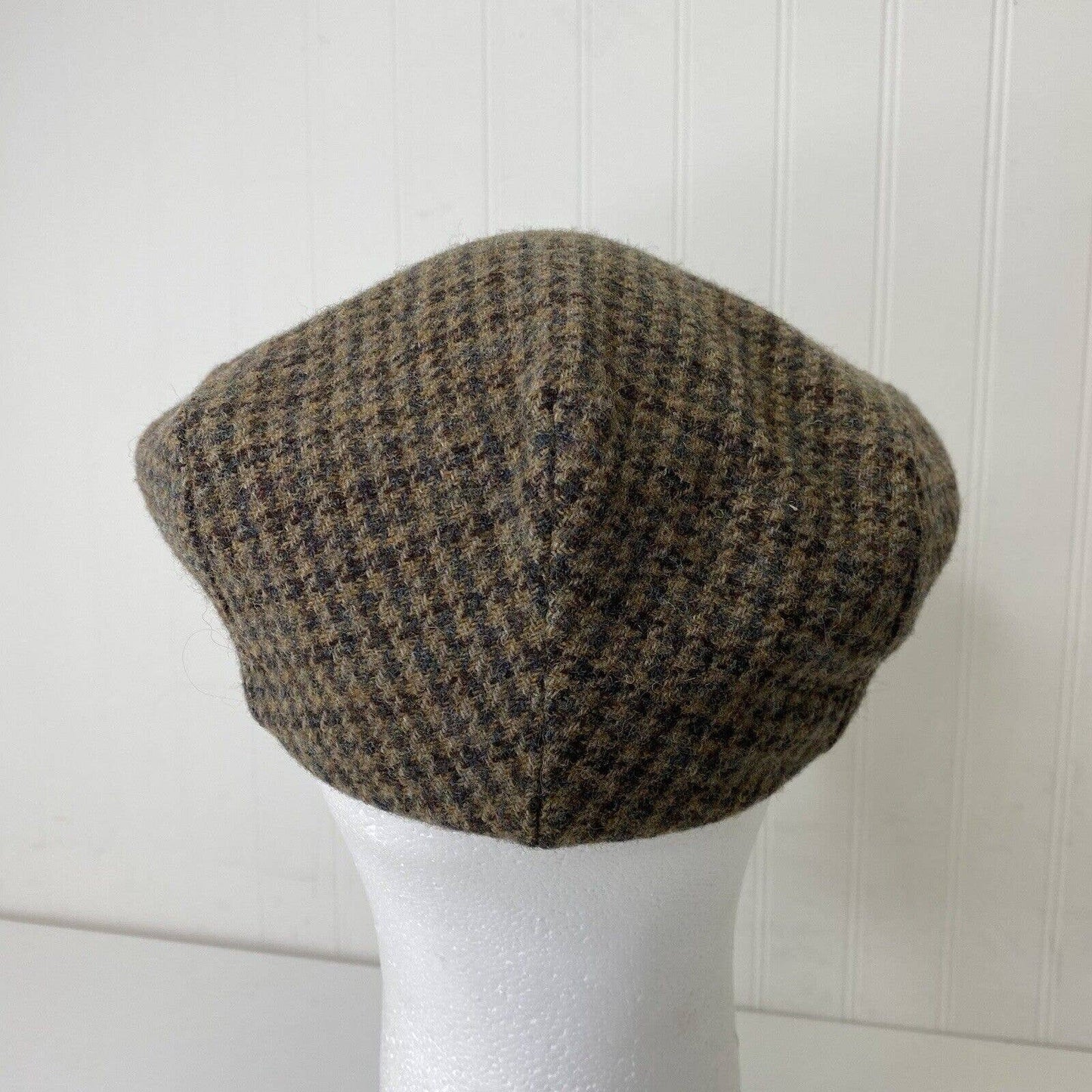 Vintage Pendleton Virgin Wool Cabbie Newsboy Hat Cap Ear Flap US Made Size Large