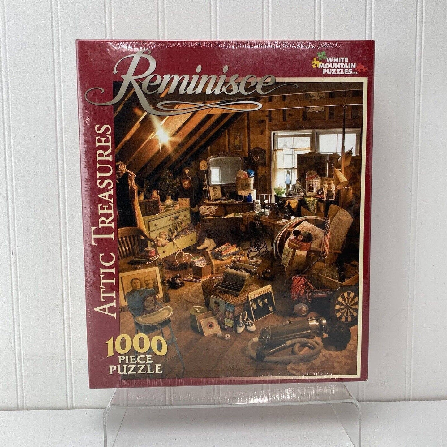Lot of 2 White Mountain 1000 Piece Puzzles - “Attic Treasures” & “Angel Kisses”