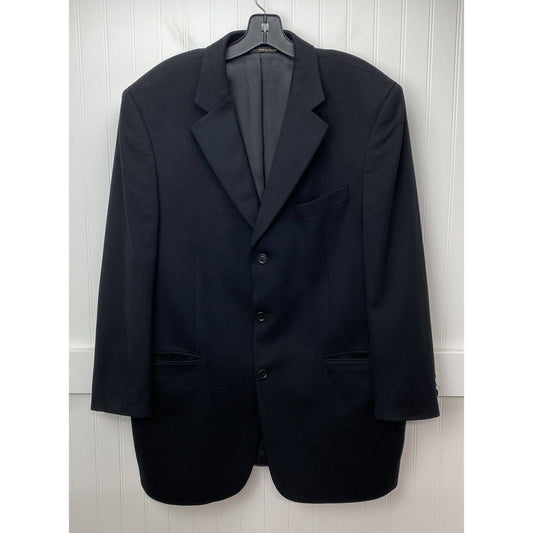 Jack Victor Loro Piana Cashmere Blazer Sport Suit Coat Mens 44 Black Lined EUC